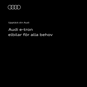 Audi e-tron: Videon använder tydliga animationer och bilder för att presentera Audi e-tron och elbilar för olika behov.