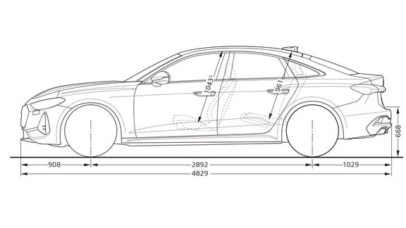 A5 Sedan Yandan görünüm