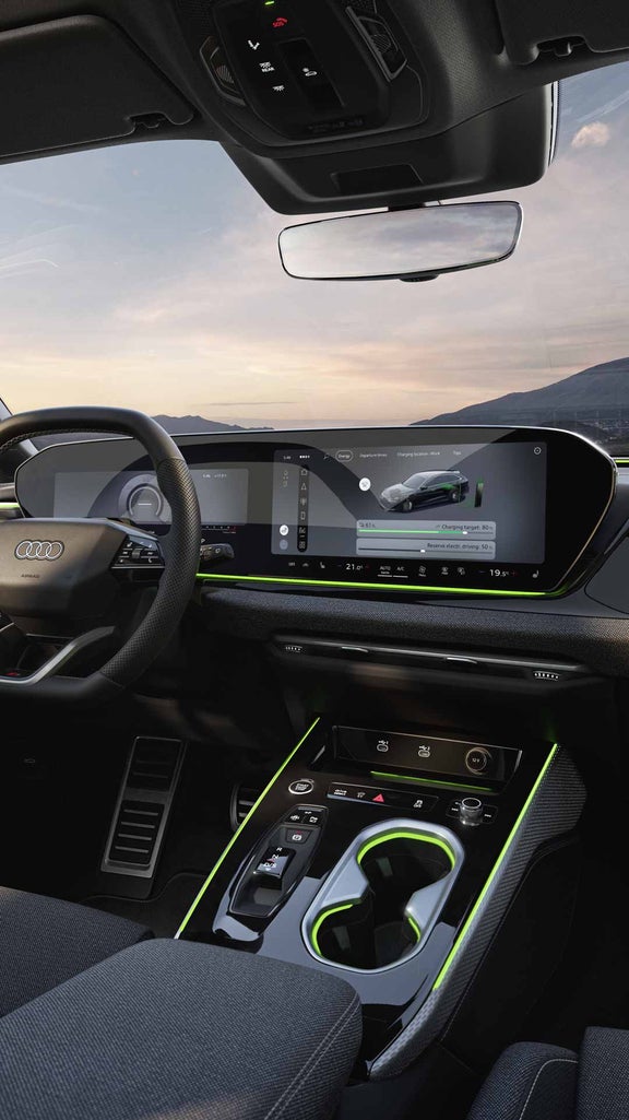 Foto del sistema de carga del Audi A6 Avant e-hybrid. 