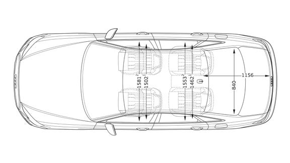 Audi A8 TFSI e ylhäältä