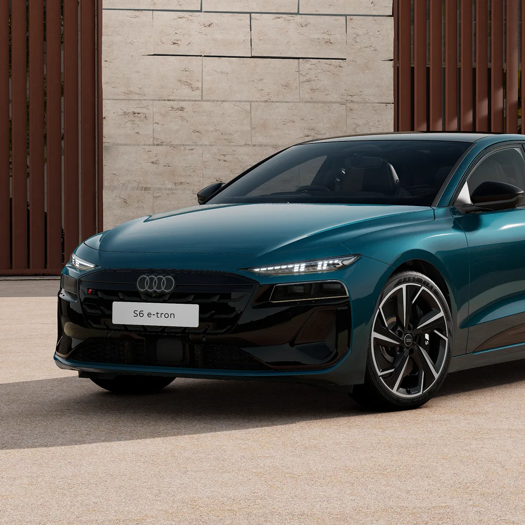 Blue S6 Sportback e-tron with Vorsprung trim