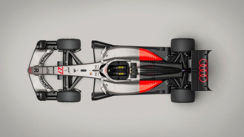 Top-down view of the Audi R26.