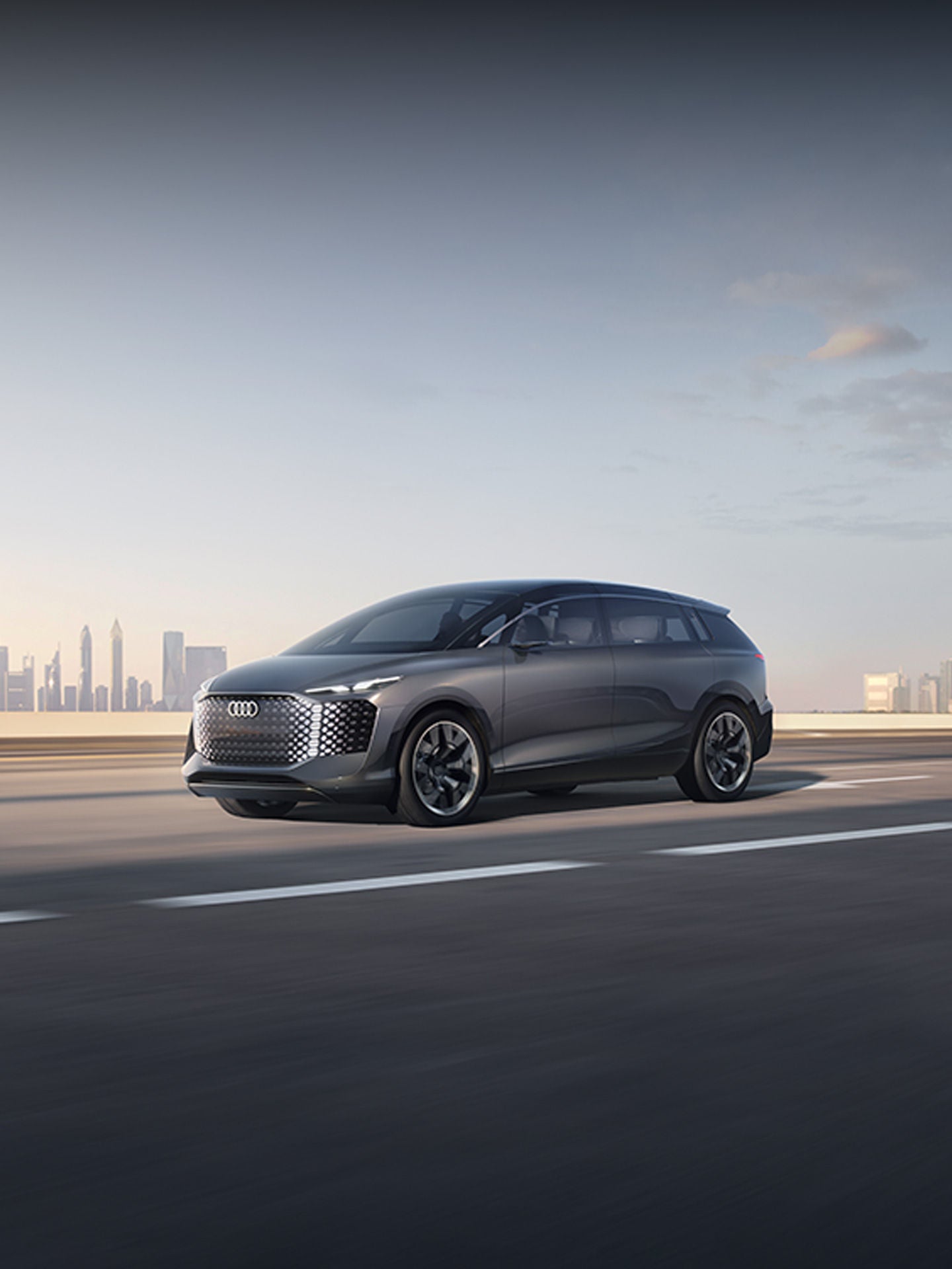 Vista lateral del prototipo Audi urbansphere concept 