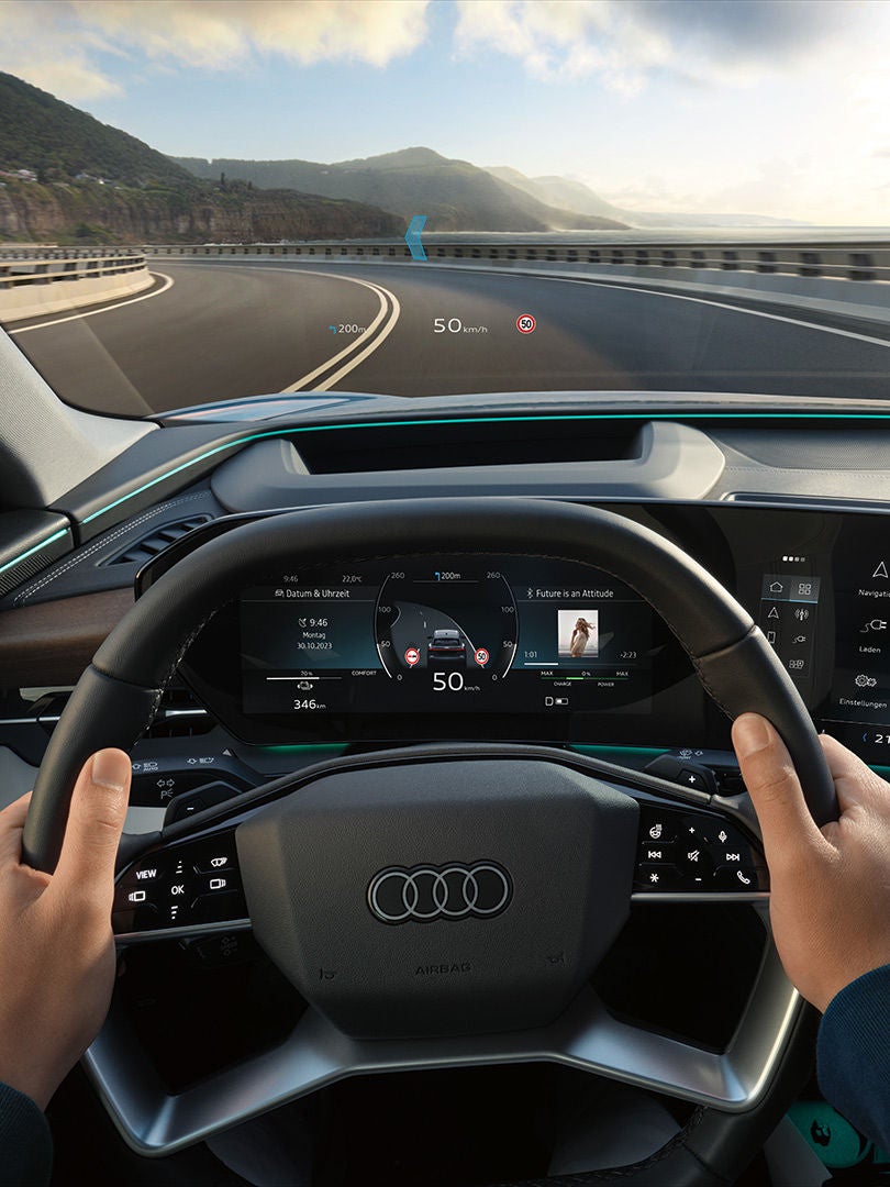 Head-up Display im Audi Q6 e-tron