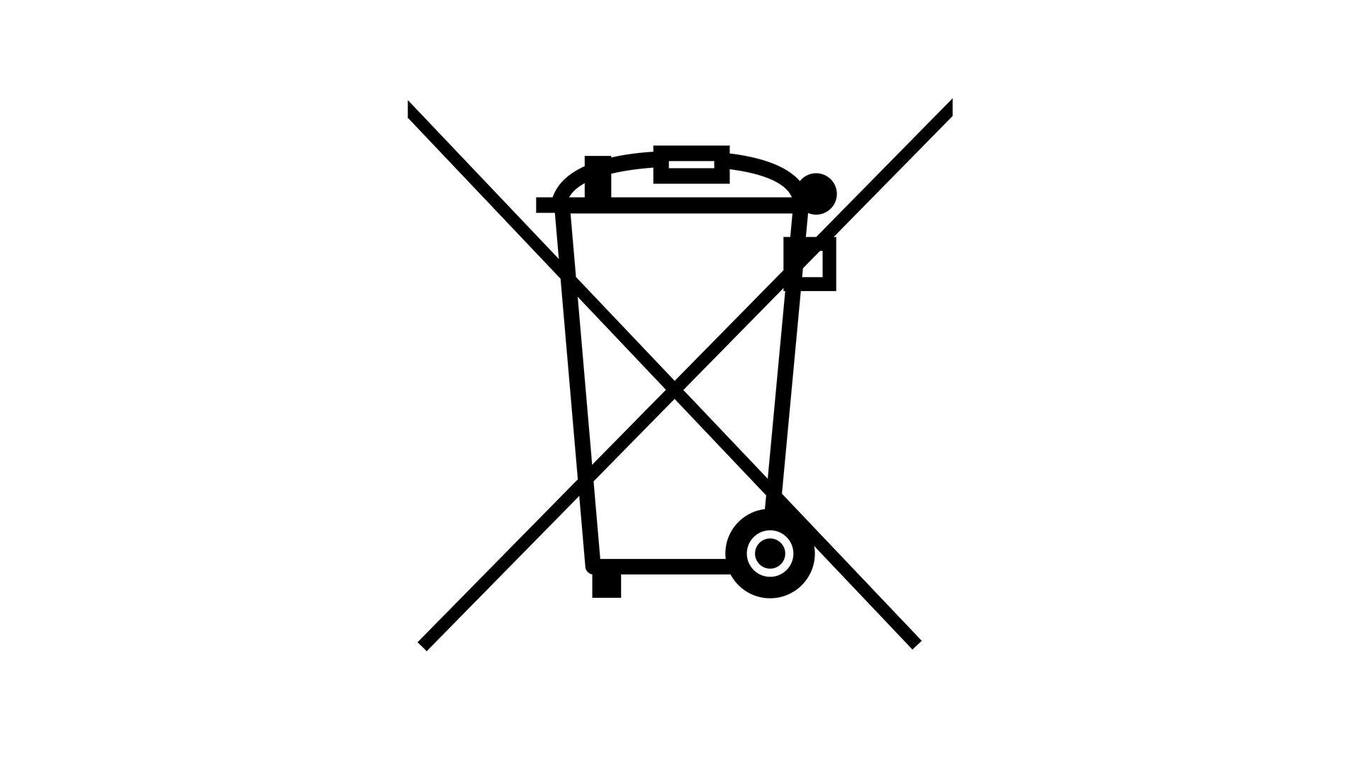 Σύμβολο διαγραμμένου κάδου απορριμμάτων