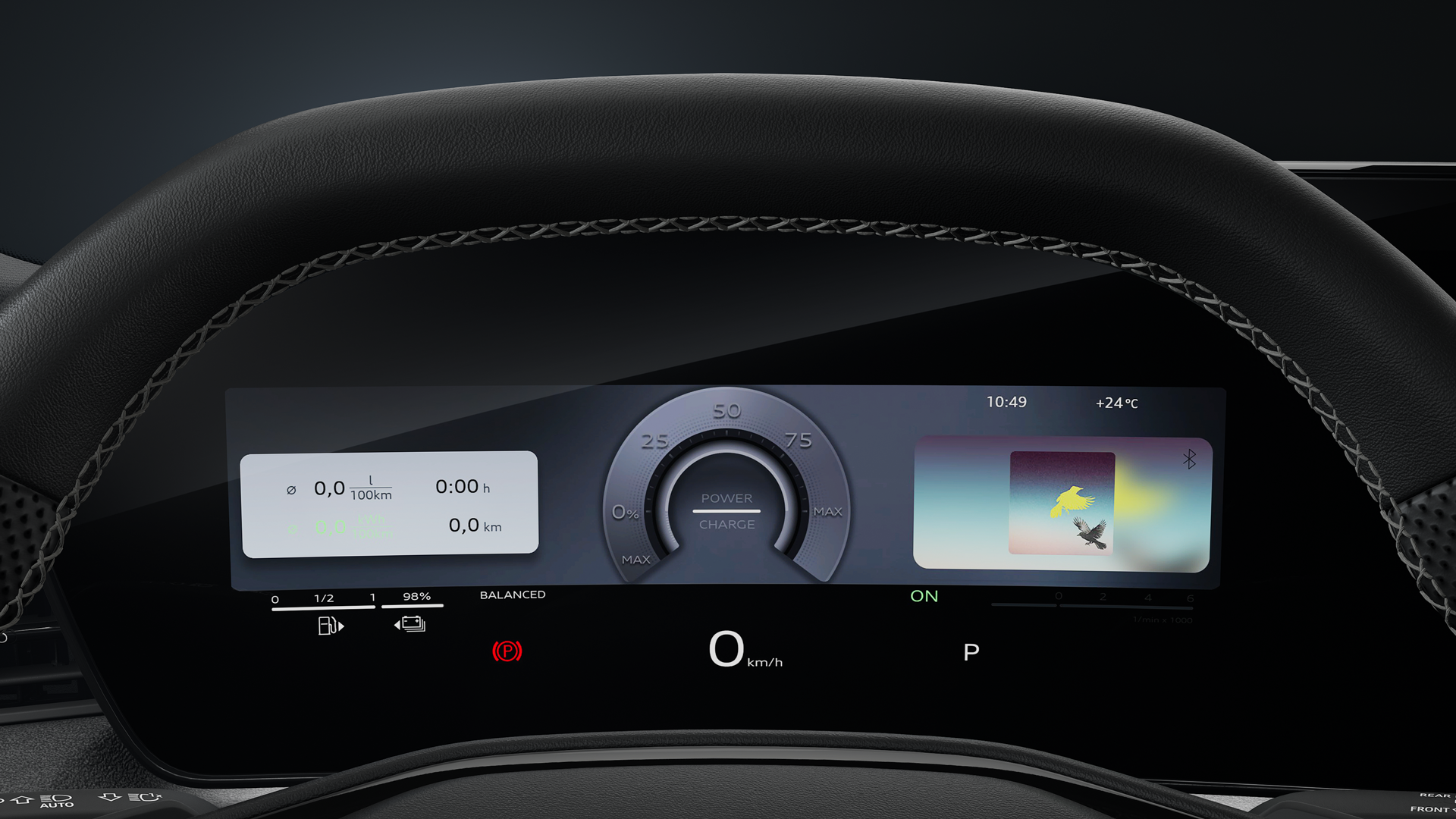 Nahaufnahme des Audi virtual cockpit plus.