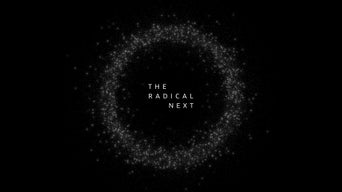 Animation eines funkelnden Rings in dessen Mitte die Worte ‚The Radical Next‘ stehen.