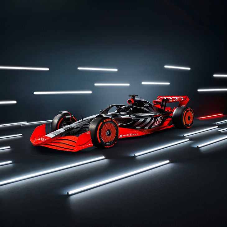 Foto del prototipo de monoplaza Audi que competirá en la Fórmula 1 en 2026. 