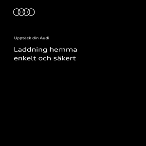 Ladda din Audi hemma: Instruktionsvideon använder tydliga animationer och skärmbilder för att visa hur du laddar din Audi hemma på ett enkelt och säkert sätt.