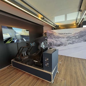 Racingsimulator i Audi quattro lounge