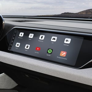 Vy över passagerardisplayen i A6 Avant.