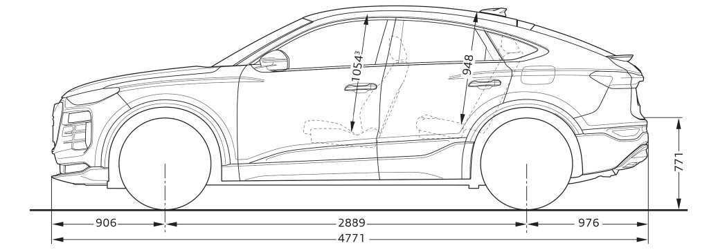 Q6 Sportback e-tron från sidan