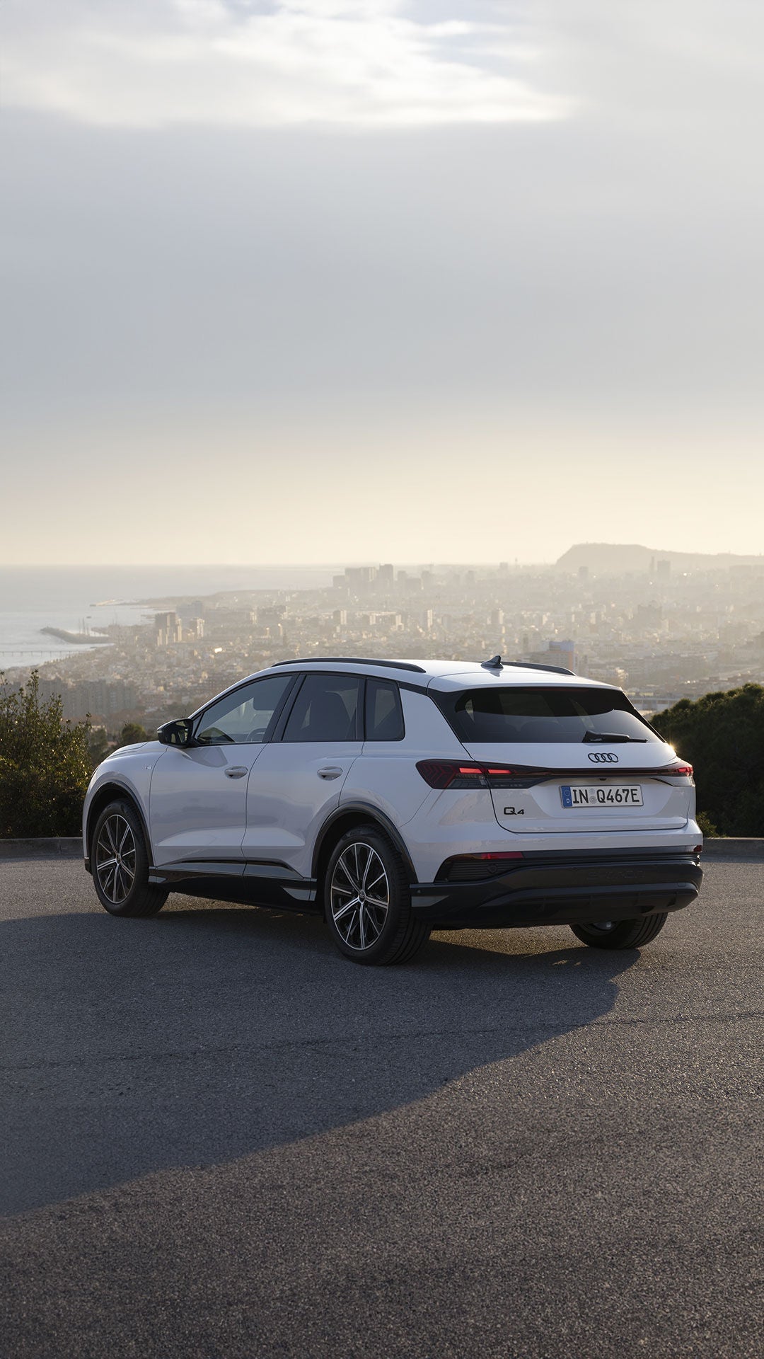 Foto de la autonomía de un coche eléctrico de Audi. 