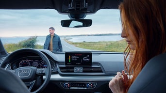 Foto del servicio de asistencia en caso de accidente de Audi connect.