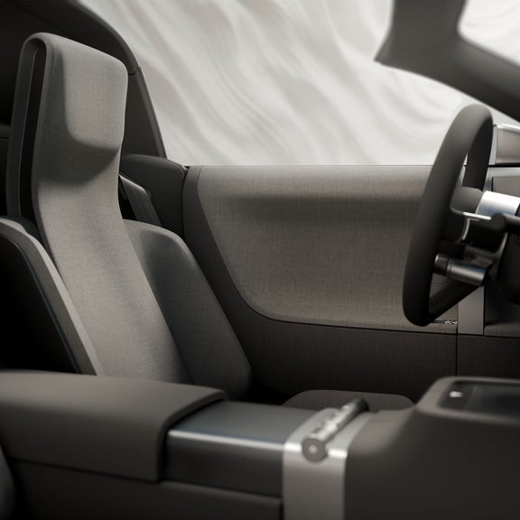 Side view into the interior of the Audi Concept C.