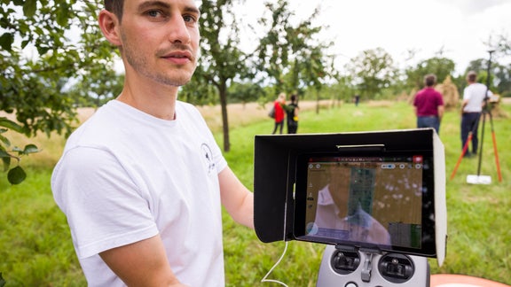 On-screen control of the drone