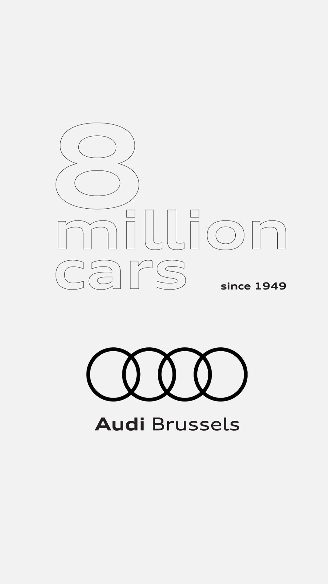 Logo Audi sur fond beige