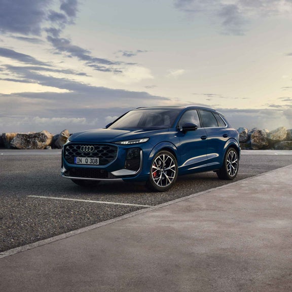 Audi Q3 SUV side view with Audi exclusive color.