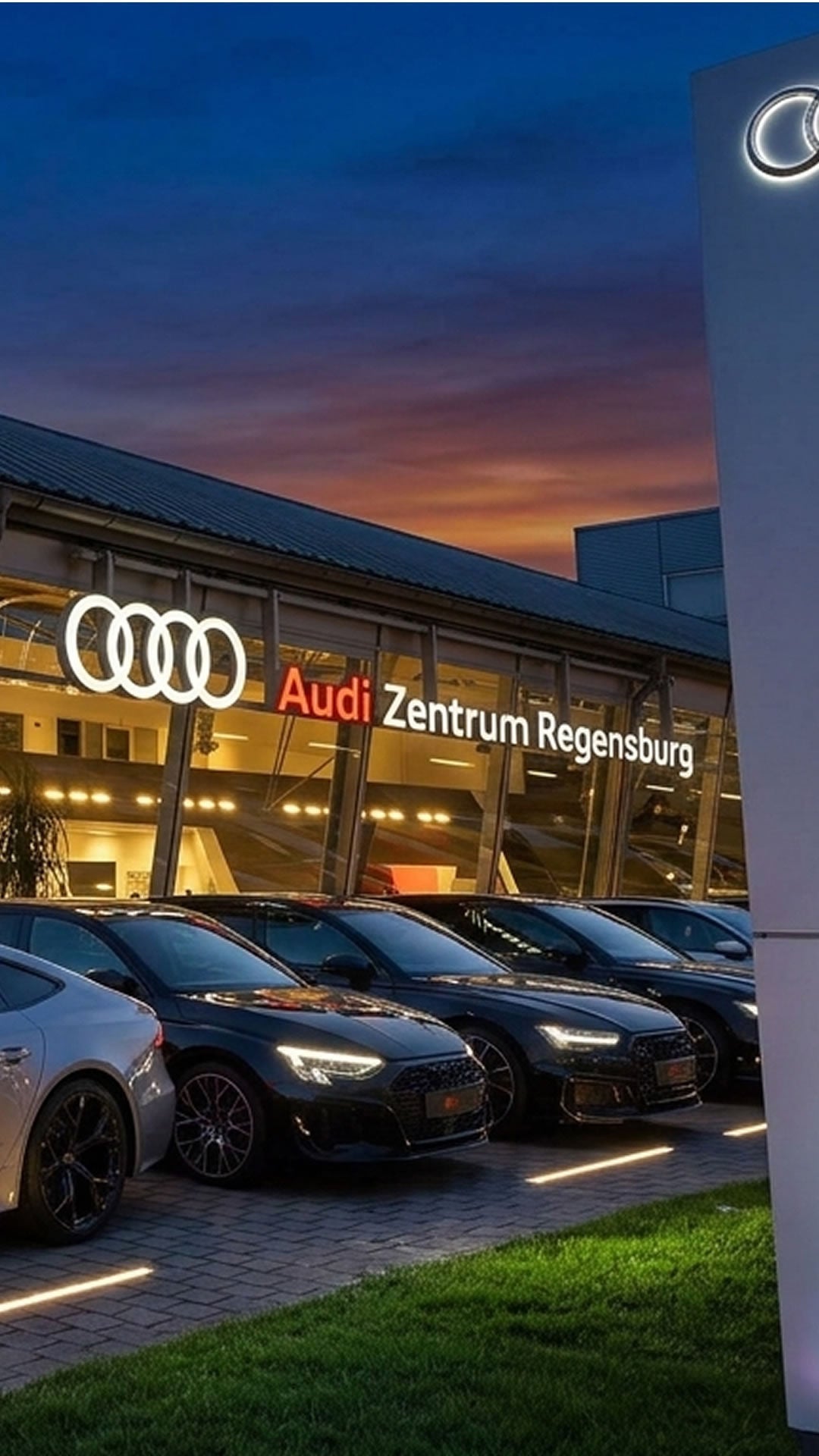 Außenansicht Audi Zentrum Regensburg Zweigbetrieb der Jepsen Betriebs GmbH & Co. KG