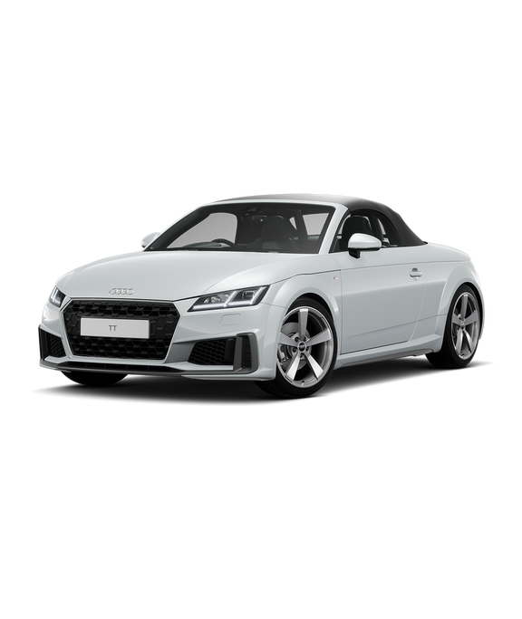 Audi TT in white background.