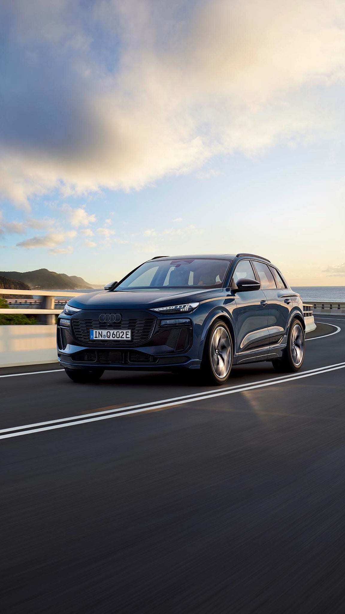 Zijaanzicht Q6 e-tron quattro 