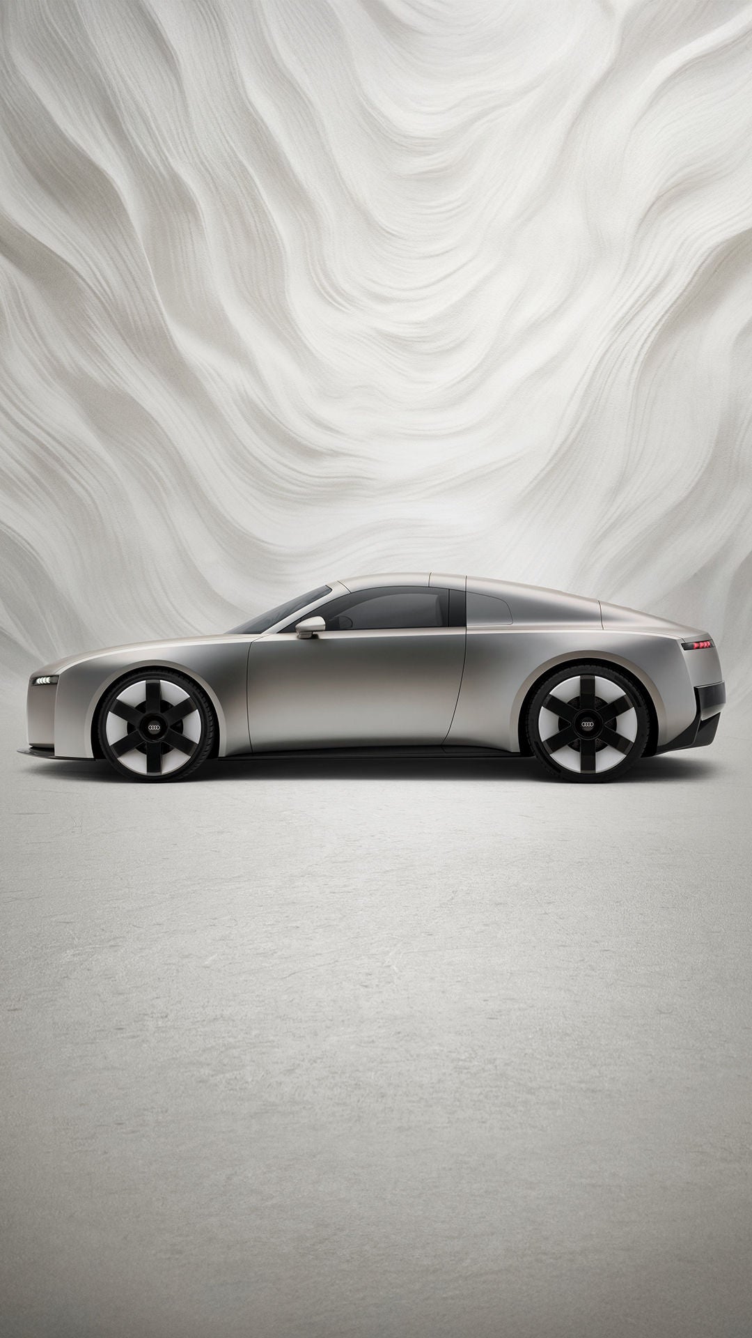 Audi kontseptsioon auto külgvaates stuudio taustal