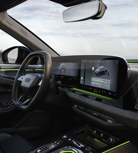 Foto de la tecnología interior de un Audi A6 Avant. 