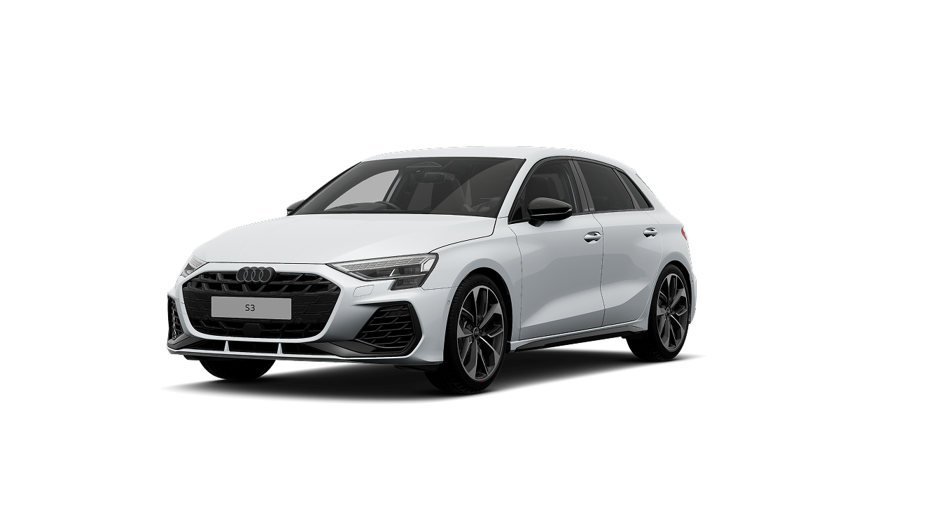 A white Audi S3 Sportback render