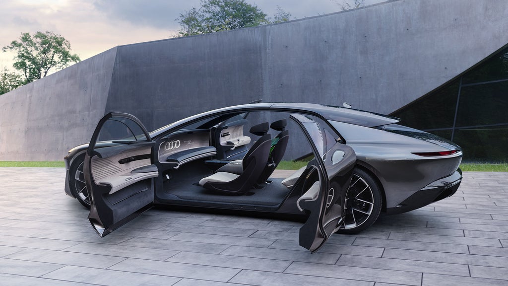 The Audi grandsphere concept with open doors.