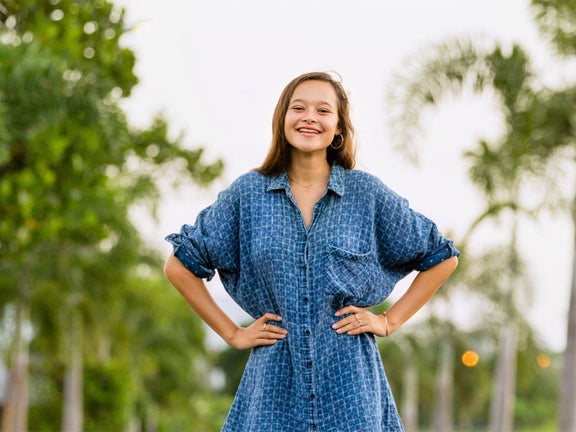 Portrait of Melati Wijsen.