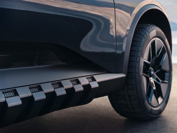 Close-up of the lower part of the Audi activesphere concept.