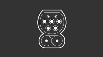 Illustration of a 100kW - 350kW ultra rapid charging socket