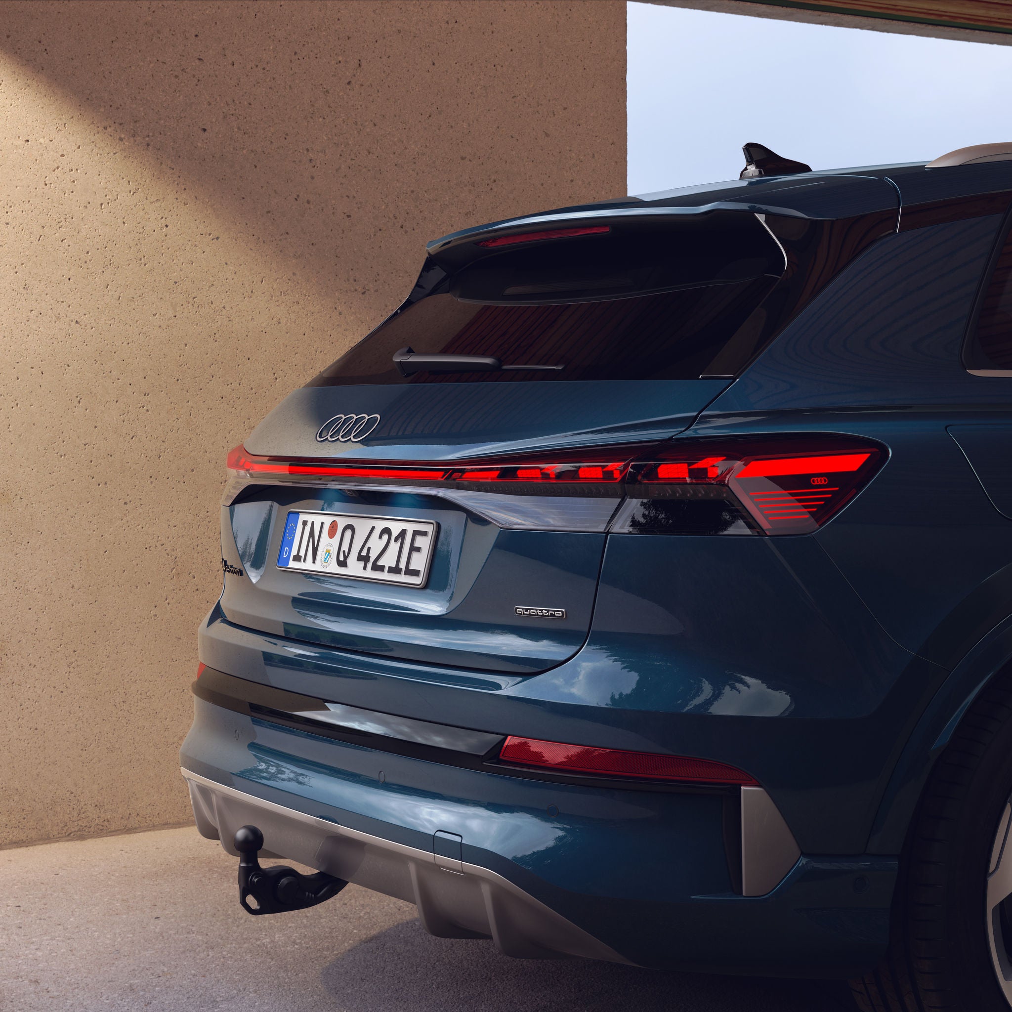 Audi Q4 e-tron sedd bakifrån