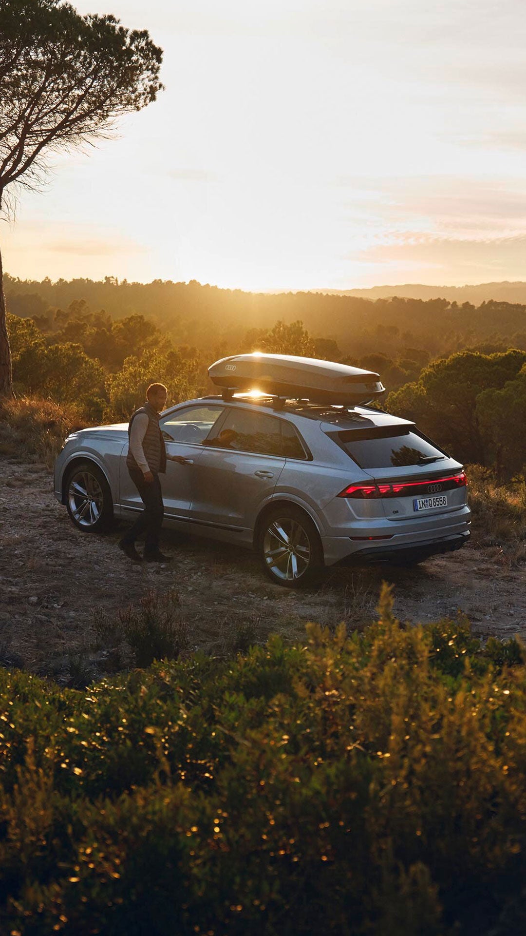 Foto de un Audi y la revisión de mantenimiento Audi Autumn Check. 