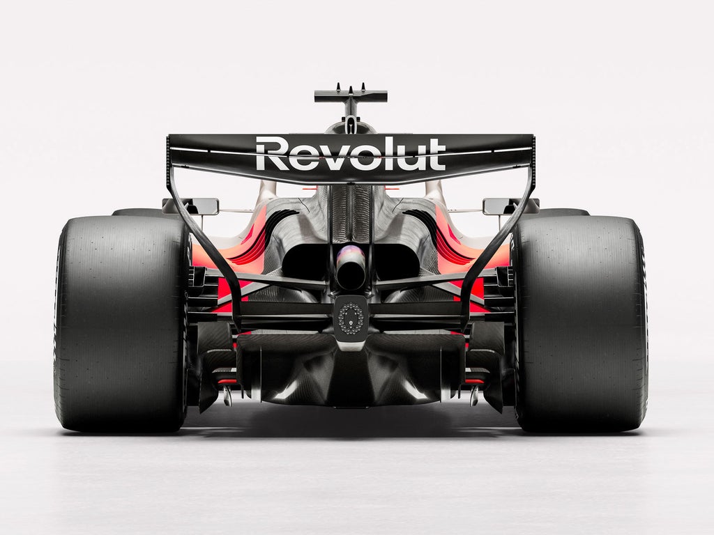 アウディ R26のリア部分のクローズアップ。