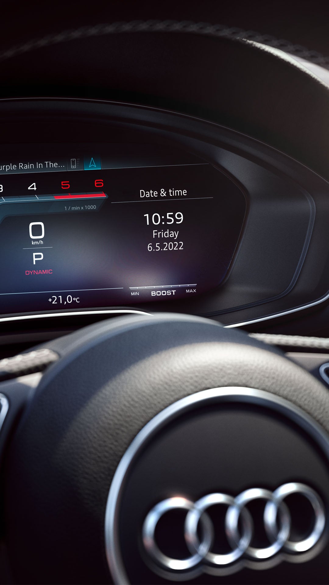 Cockpit of the Audi S5 Coupe