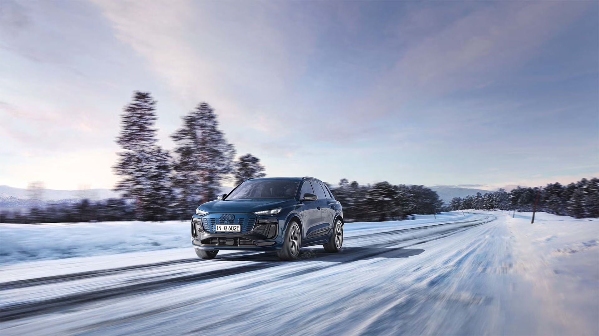 Audi Q6 e-tron på landevei