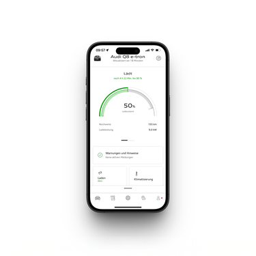 Dashboard of myAudi App
