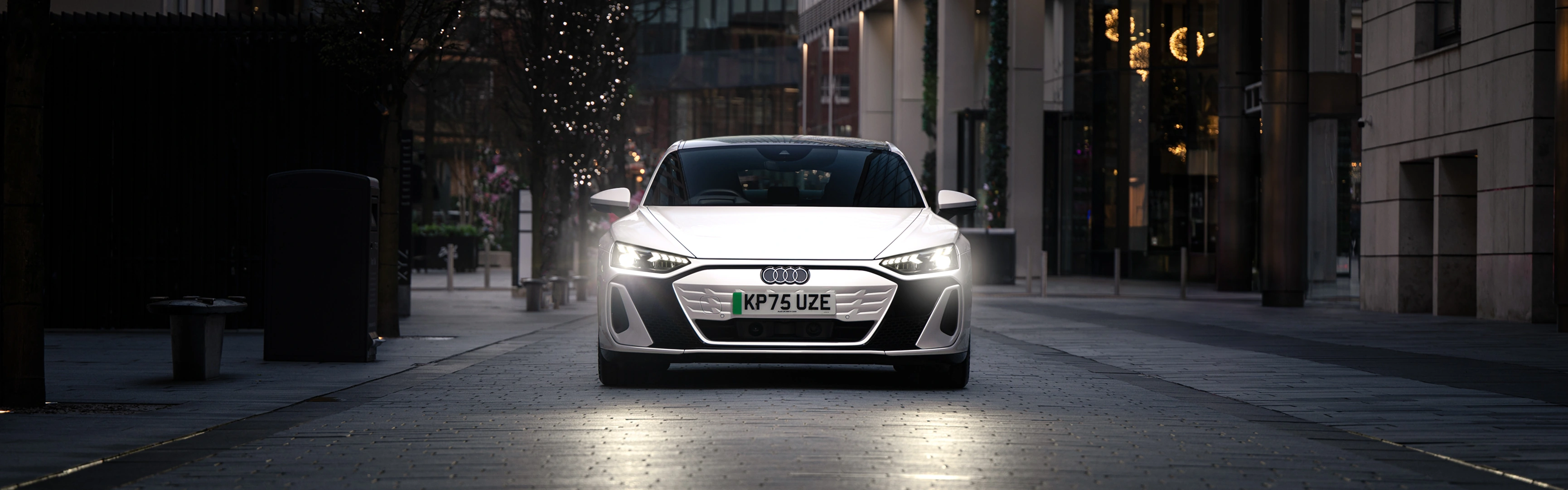 White Audi e-tron gt