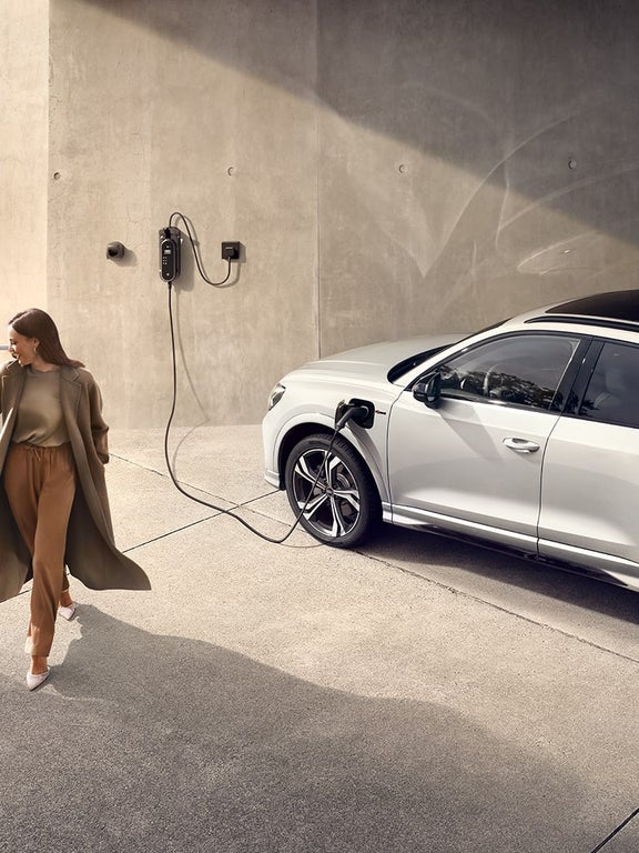 Audi Q3 TFSI e charges at home