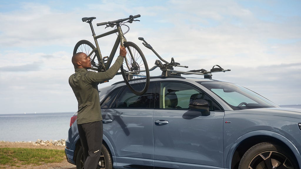 Een fietsendrager op een Audi