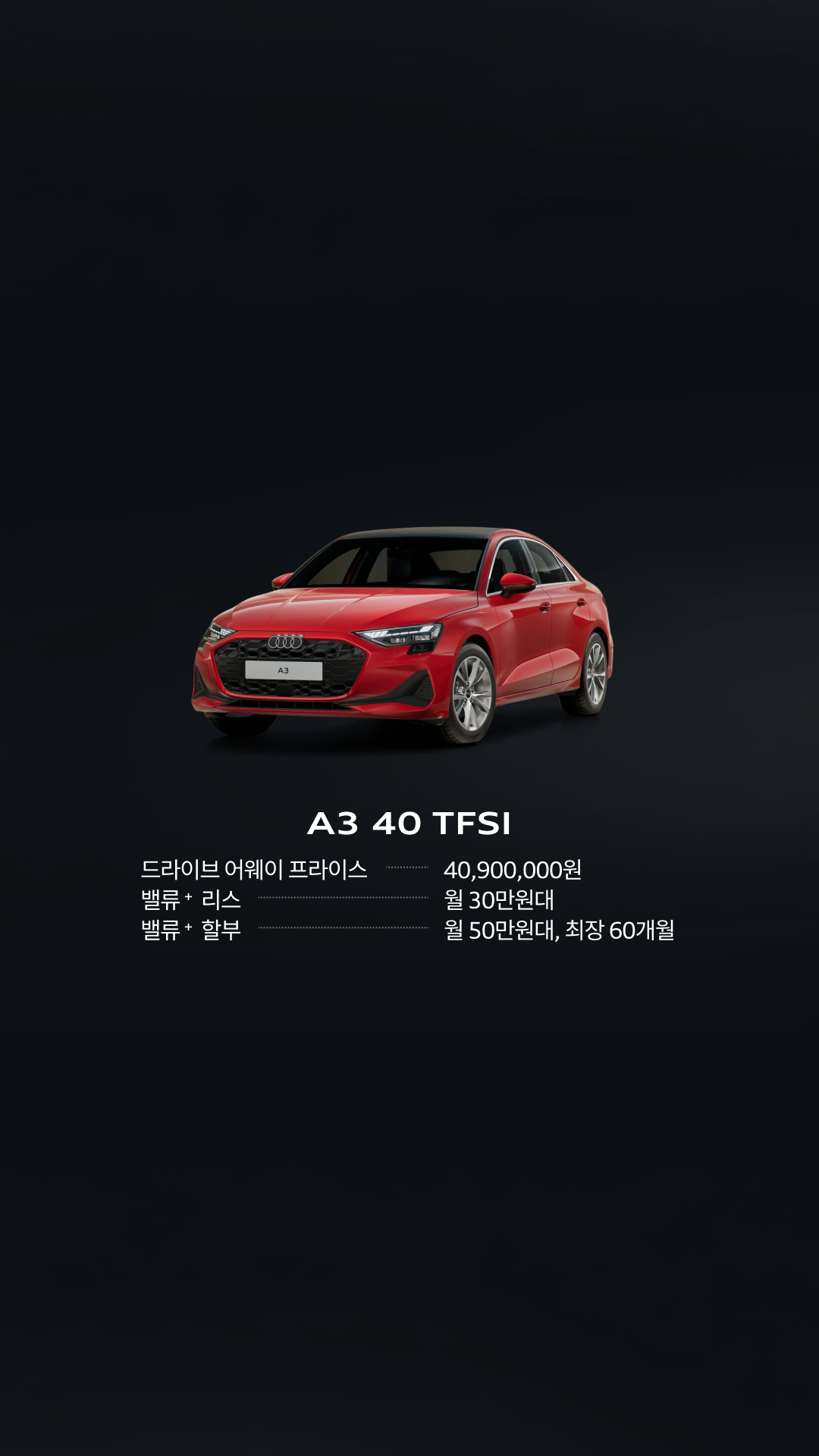 Audi A3 Saloon rear view