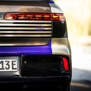 Audi A2 e-tron in een camouflage-wrap