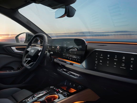 Audi A5 Avant e-hybrid interior, MMI display with various driving modes