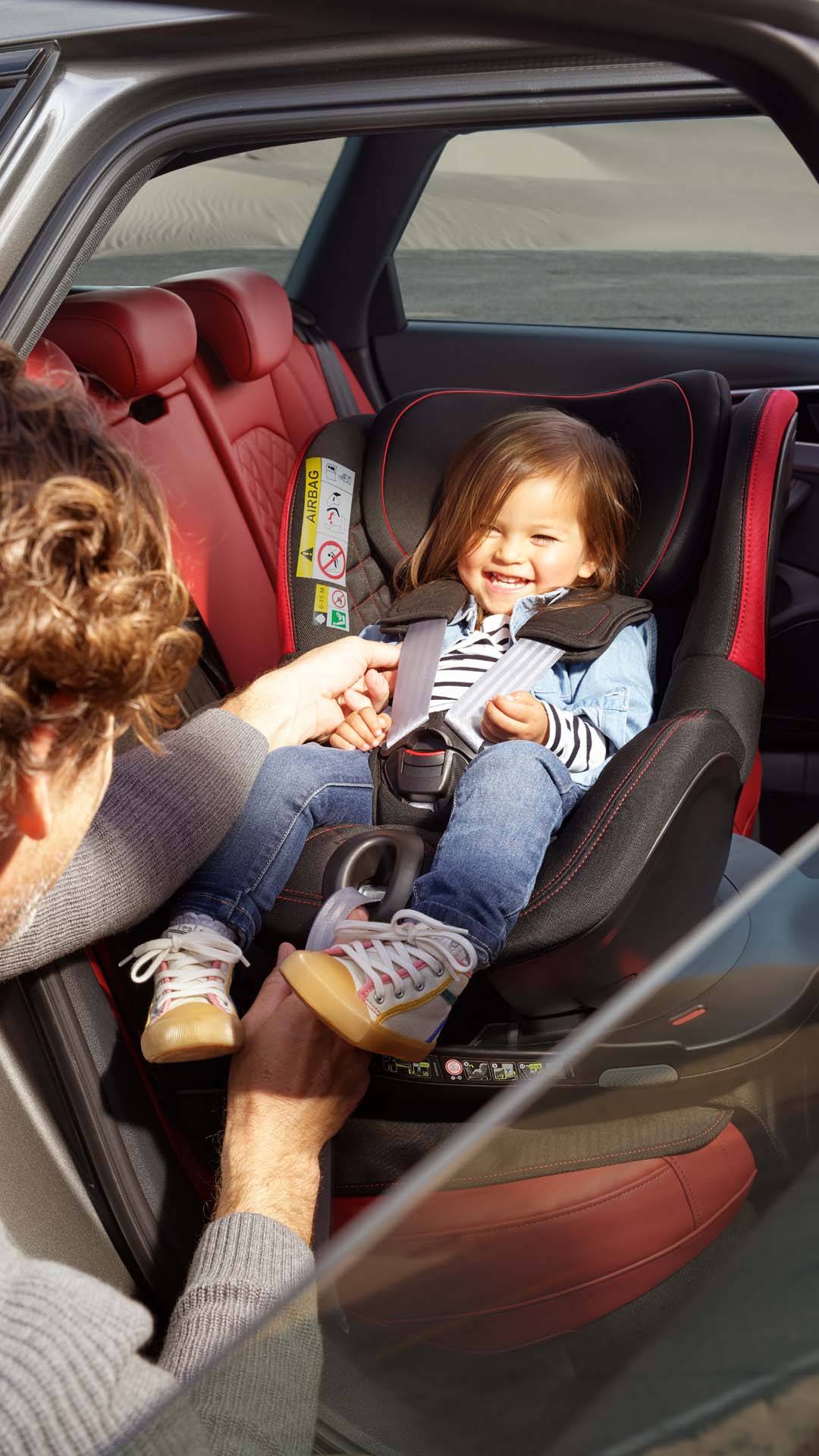 Audi S4 Saloon with child seat
