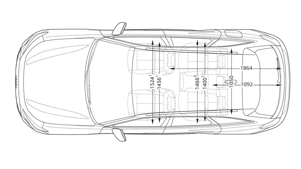 A5 Avant mått ovanifrån