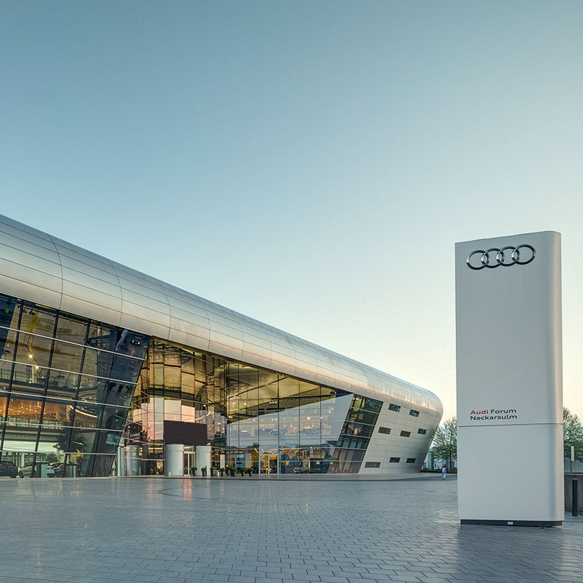 Exterior view of the Audi Forum Neckarsulm