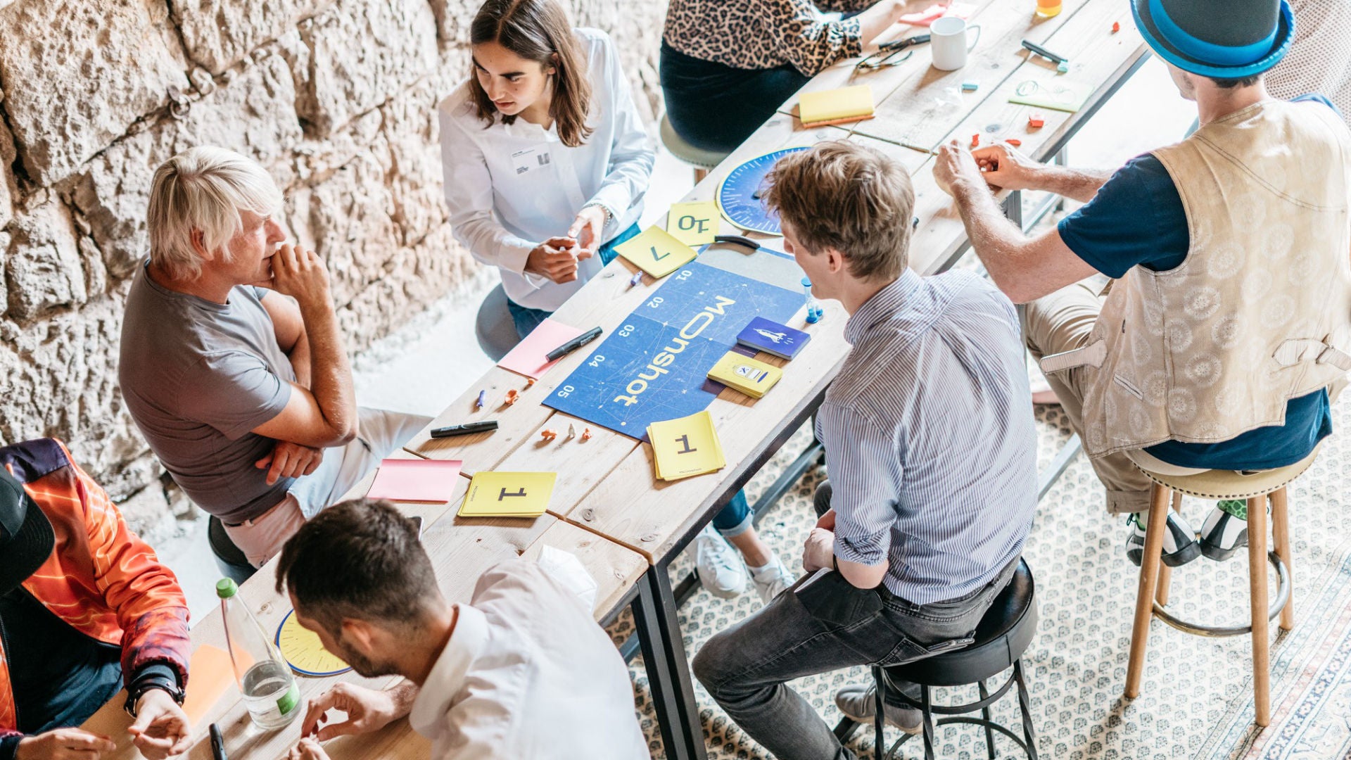 People sit together at the table