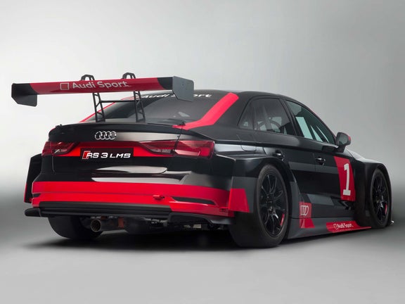 A studio picture showing the Audi RS 3 LMS in 2016.