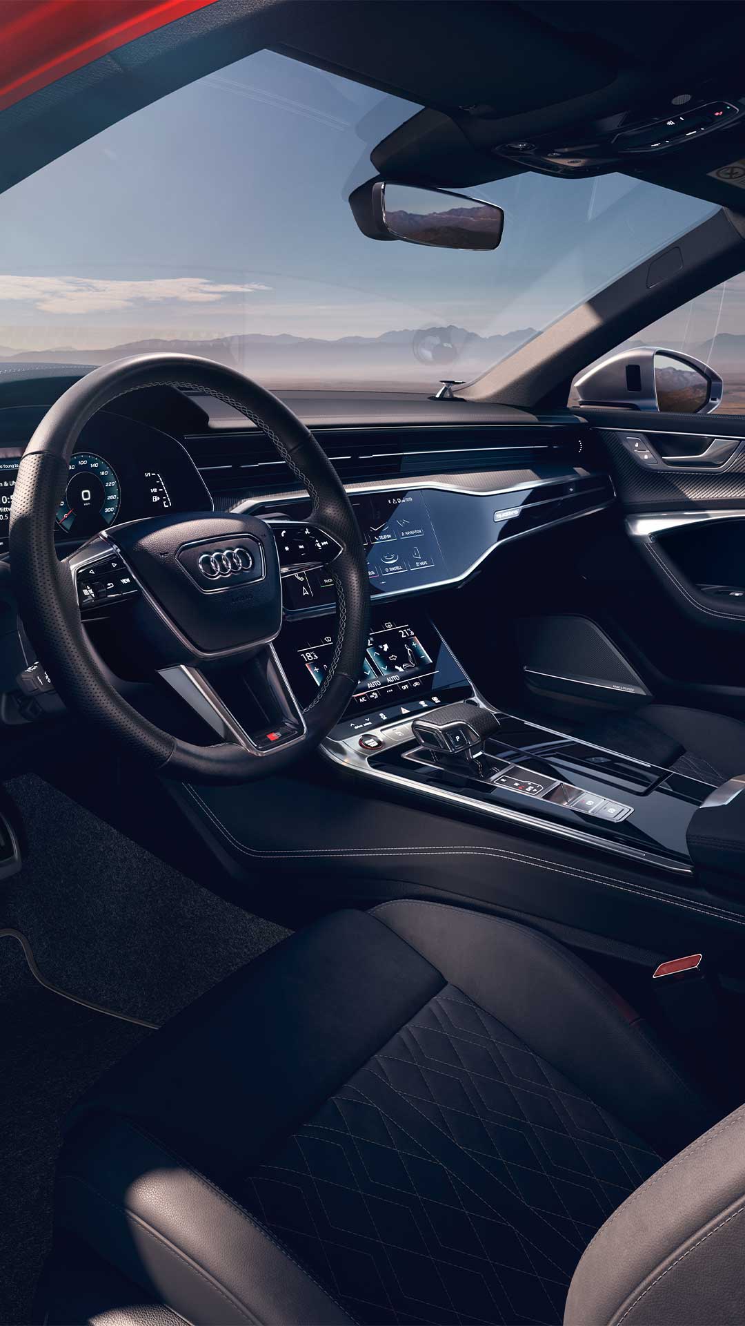 Foto del interior del Audi S6 Avant TDI.